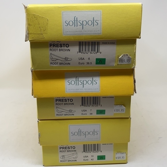 Softspots Presto Root Brown leather flats WIDE - Picture 7 of 7